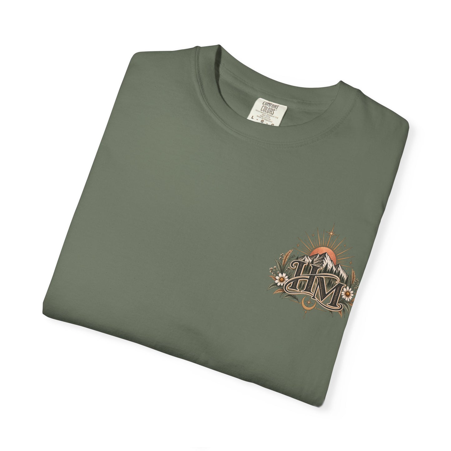 Her Mettle T-Shirt — Mountain Floral Graphic Tee ("Her Mettle: Strength Has a Story")