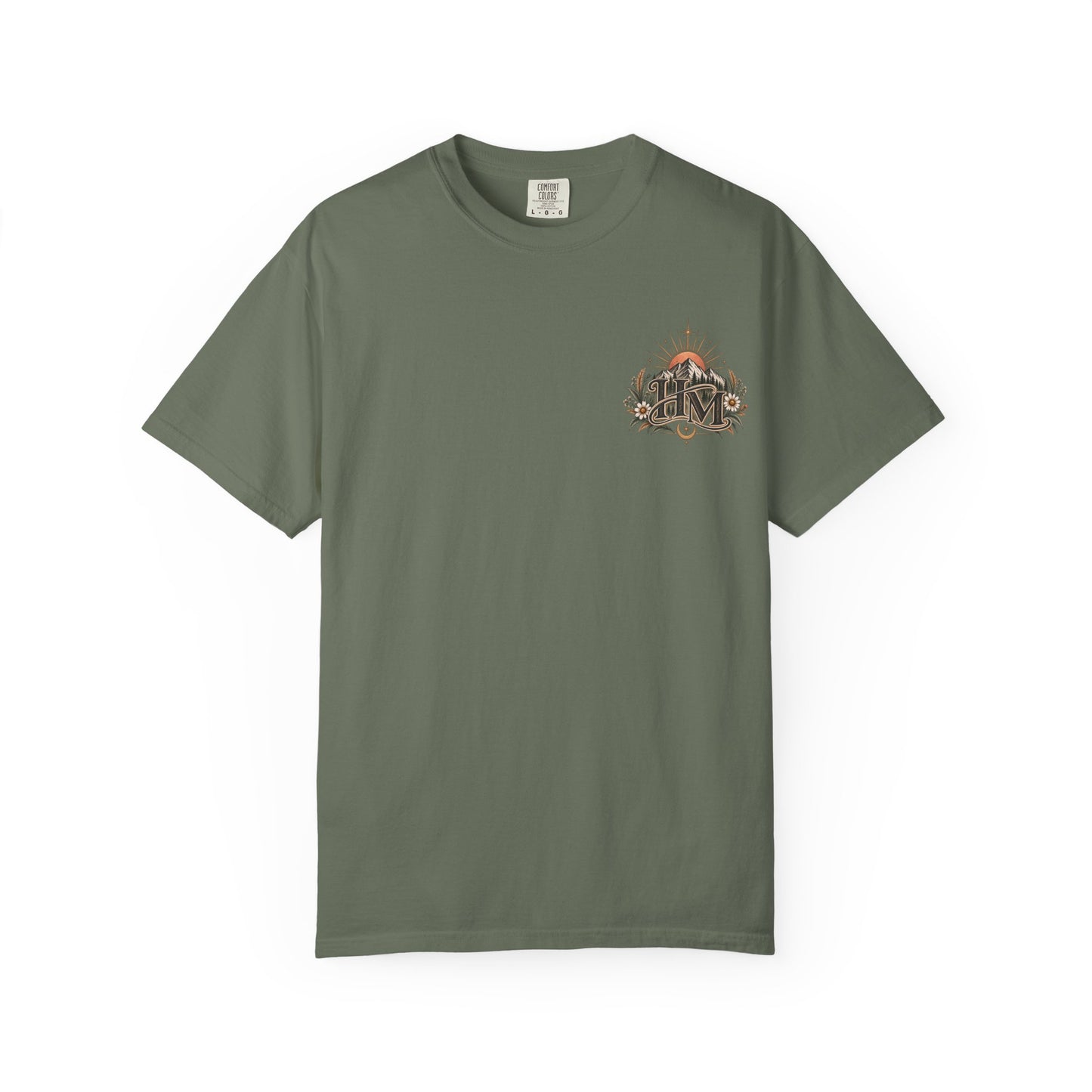 Her Mettle T-Shirt — Mountain Floral Graphic Tee ("Her Mettle: Strength Has a Story")