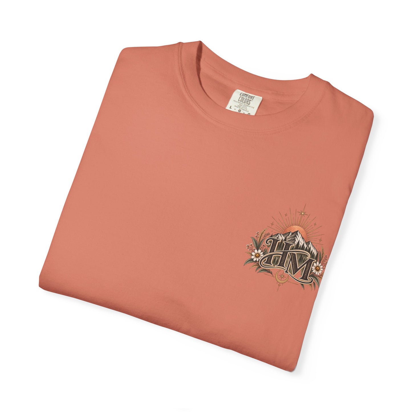 Her Mettle T-Shirt — Mountain Floral Graphic Tee ("Her Mettle: Strength Has a Story")