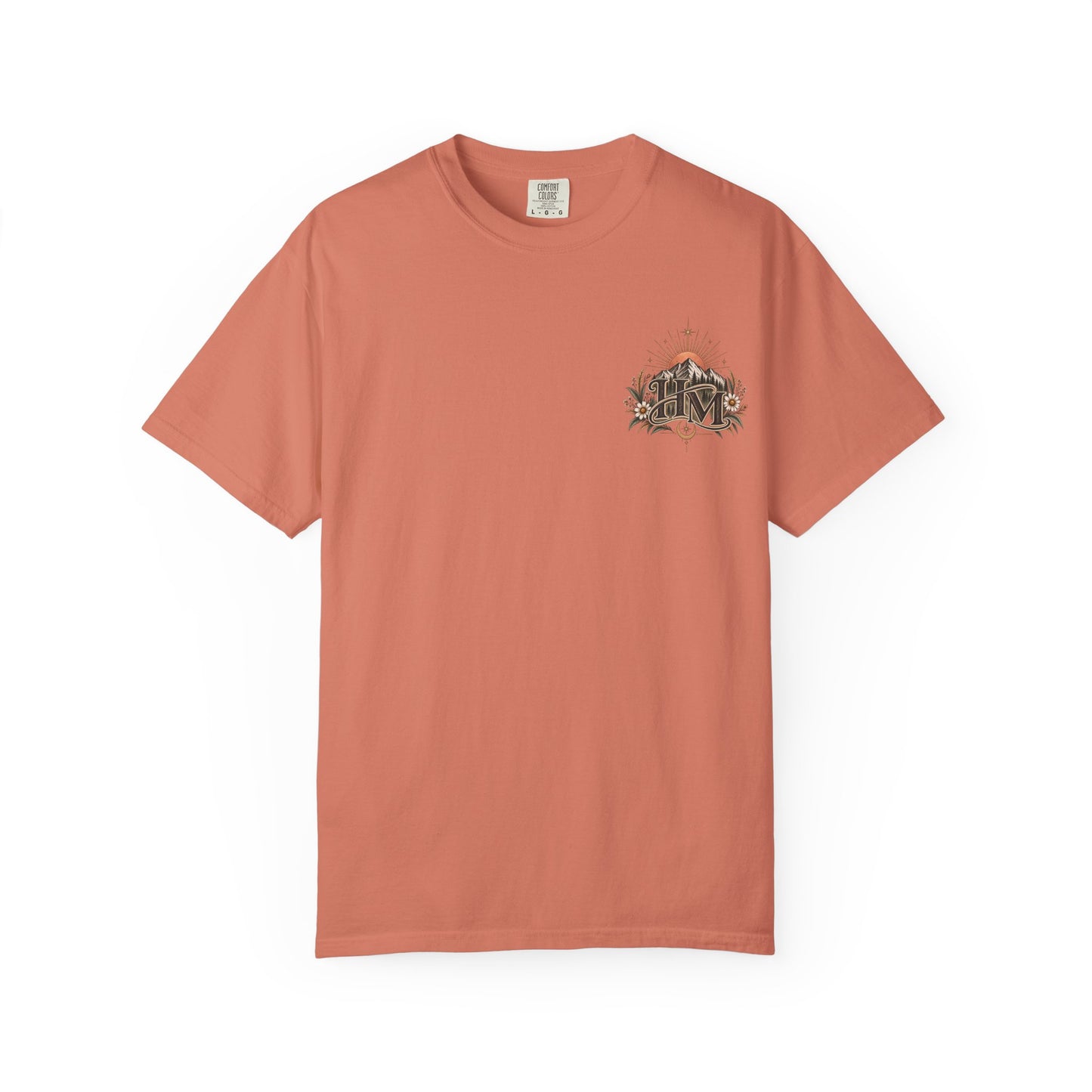 Her Mettle T-Shirt — Mountain Floral Graphic Tee ("Her Mettle: Strength Has a Story")